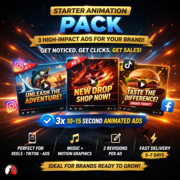 Starter Animation Pack – 3 High-Impact Ads for Your Brand - Design Odyssey